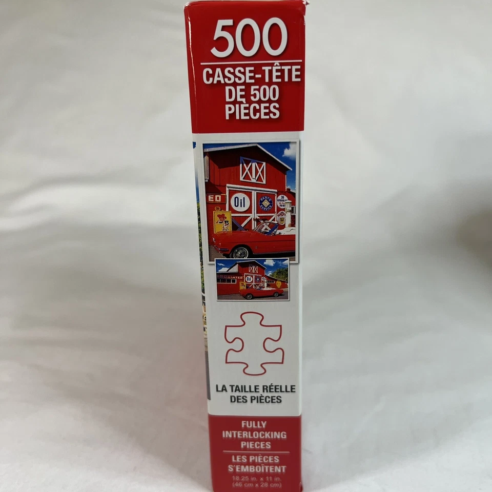 Puzzlebug 500 Piece Jigsaw Puzzle Red Convertible In Front Of Big Red Barn NEW - Image 4 of 4