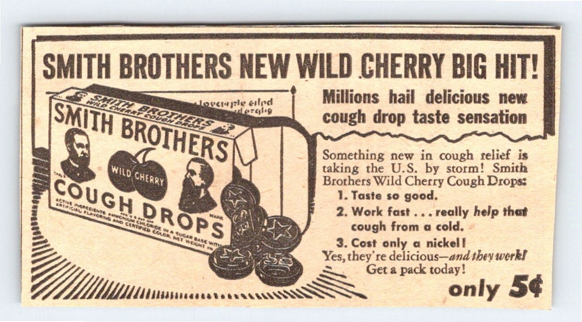 1949 SMITH BROTHERS COUGH DROPS Vintage 2