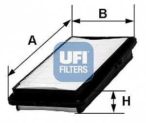 UFI Luftfilter Filtereinsatz FüR Honda Accord V 1.9I 2.0I LS 2.2I-Vtec Rover-image
