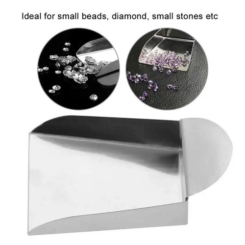 Jewelry Shovel Jewelry Scoop for Pearls Gemstones Diamond Beads Scoop - Picture 3 of 9