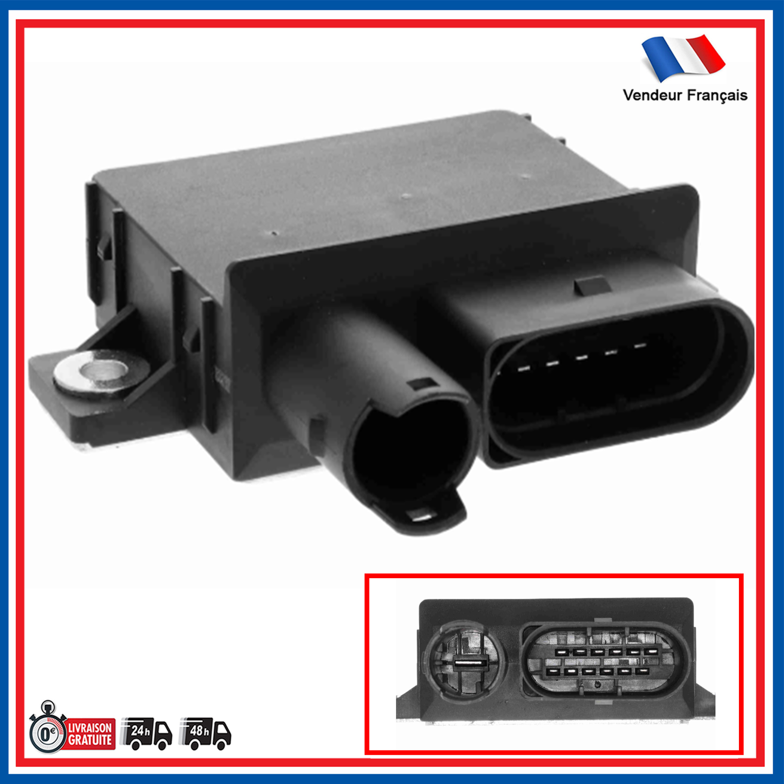 Relais préchauffage Mercedes Classe C E T-Model CDI 646153257980 boitier 12V