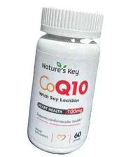 Nature's Key CoQ10 w/ Soy Lecithin, Exp 02/26, 60 Ct