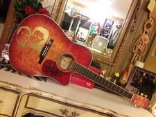 "art Garfunkel"signed Guitar! (acoustic Electric) Alvarez!-rare! W/signed Album!