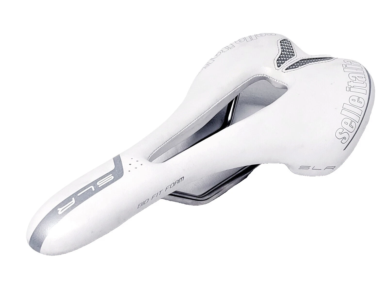 Sillines de bicicleta blanco de carbono Selle Italia y asientos