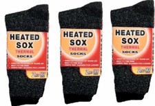 6 Pairs Thermal Socks Womens Mens Insulated Heated Winter Warm New AST 9-11
