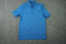 Champion Polo Shirt Mens Small Blue Striped Golf Short Sleeve