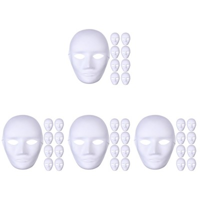 4 Pack Leere Zellstoffmaske Kind Männer Und Frauen Cosplay- Weiße