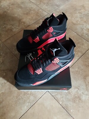 Nike Air Jordan 4 Red Thunder Retro Crimson **Men's Size 13** | eBay