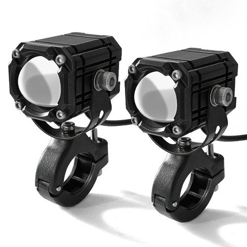 2pcs LED Motorcycle Spot Light Dirt Bike Headlight Fog Driving Yellow White - Picture 4 of 18