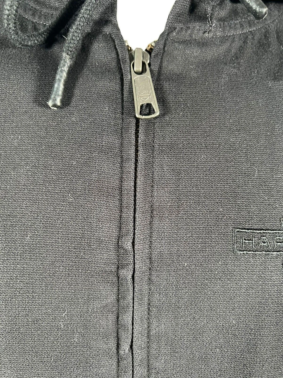 VETEMENTS Harley Davidson Uomo Nero Felpa con Cappuccio Bar & Shield Abbigliamento da Lavoro Giacca con Cappuccio (S13)