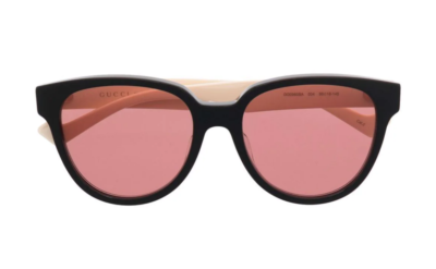 Gucci GG0960SA 004 Sunglasses Black/White Frame Orange  display picture 3