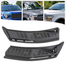 Para Ford F-150 2015-2020 2 Piezas Mejorado Parabrisas Limpiaparabrisas Capucha Rejilla Negro