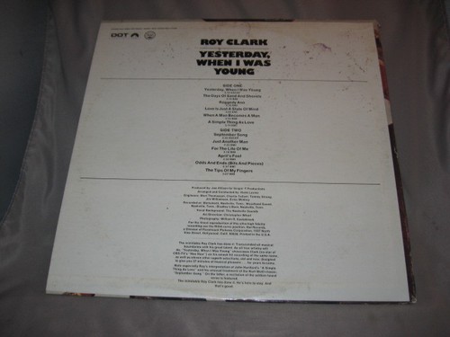 ROY CLARK...Yesterday, When I Was Young Dot Records DLP 25953 Stereo (IN-9) - Picture 2 of 4