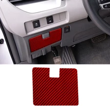 Red Carbon Fiber Driver Side Storage Panel Cover Trim For Toyota Sienna 2015-20