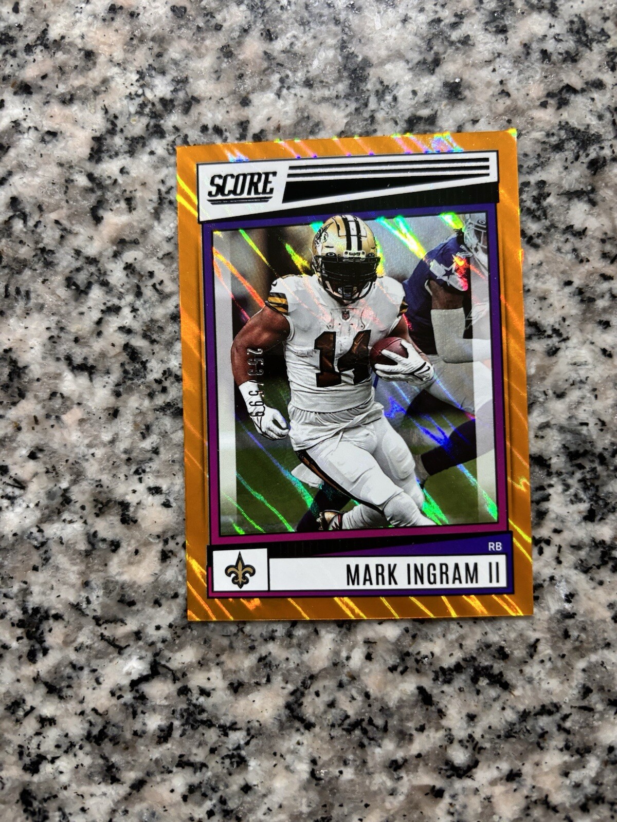 Mark Ingram II 2022 Score #59 Lava Parallel #d /599 Saints