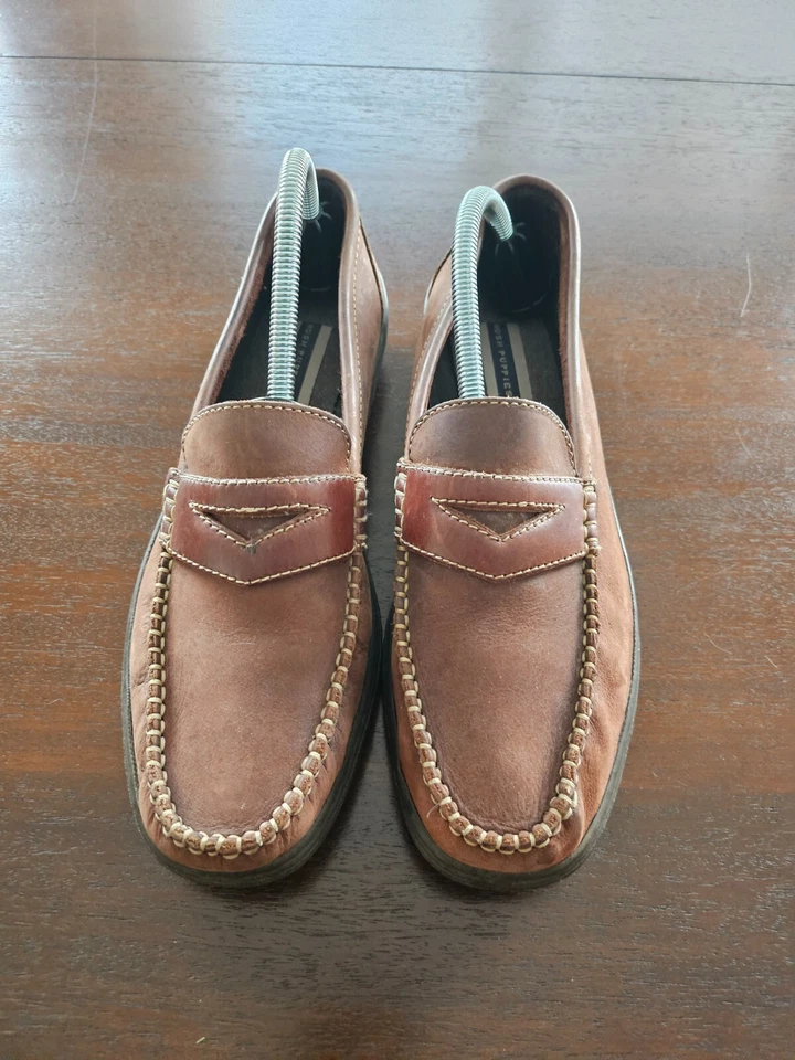 Hush Puppies Mujer Zapatos Sin Cordones Cuero Marrón 54207 Penny Mocasines Talla 11 N Foto 2 de 4