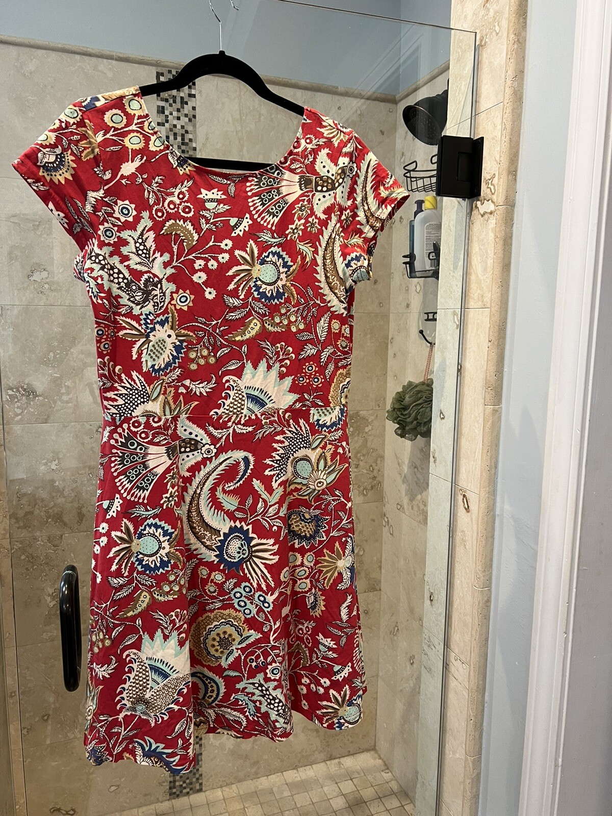 Chaps Women's Size XL Red Short Sleeve Fit Flare … - image 2