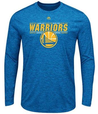 Golden State Warriors Men's Blue Thrill A Minute Synthetic Long Sleeve T Shirt