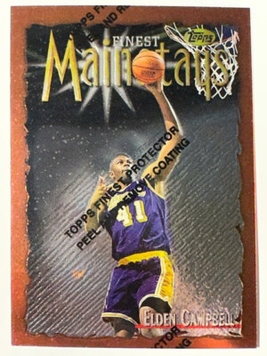 1996-97 Topps Finest NBA Basketball LA Lakers Elden Campbell