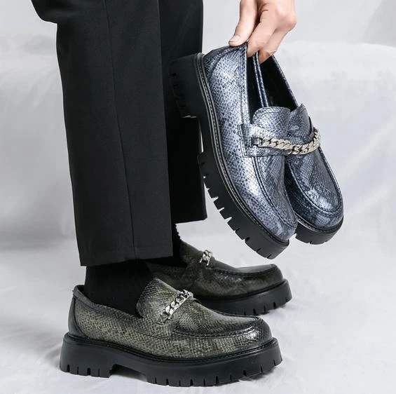 Sapatos casuais masculinos redondos Tos primavera outono corrente conforto mocassim sapatos moda - Imagem 3 de 4