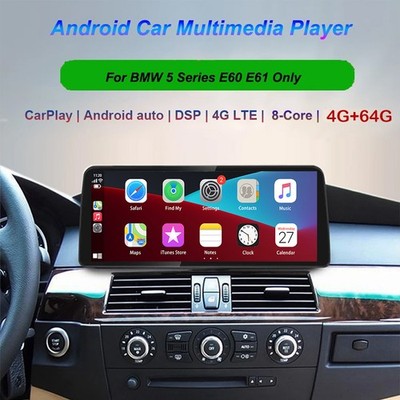 12.3'' Car Radio Android GPS For BMW 5 Series E60 2004-2009 CCC  Apple Carplay
