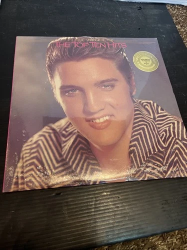 Elvis Presley Double LP Vinyl The Top Ten Hits Sealed Hype Sticker w/ Poster