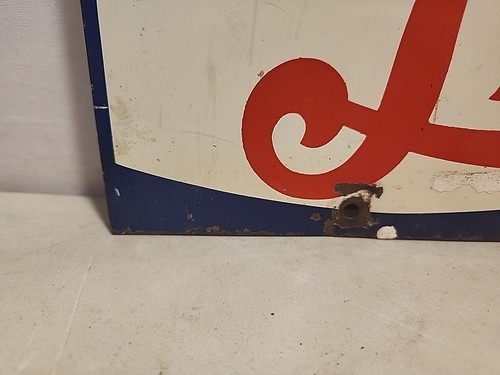 Orig. 1940's Pepsi-Cola Double Dot Double Sided Advertising Sign Country Store - Picture 9 of 11