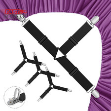 Bed Sheet Holder Straps, Upgrade Non Slip Sheet Clips, Fitted Sheet Holders for