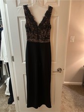 City Triangles Black Lace Bodice Black Maxi J...