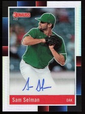 2022 Donruss Optic Retro 1988 Signatures Sam Selman Auto Oakland Athletics