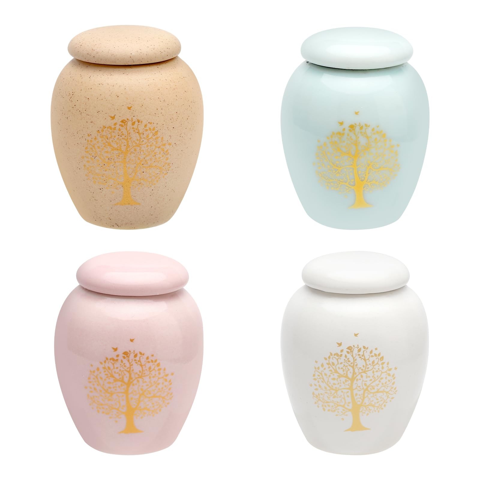 TNSLAND Urne Cinerarie Ceramica Alta Qualità - Set 4 Pezzi
