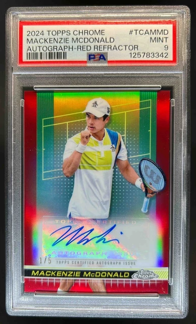 2024 Topps Chrome Mackenzie McDonald Auto II Red Refractor #1/5 PSA 9
