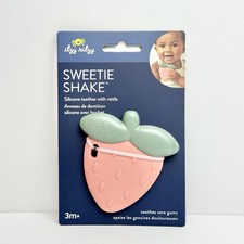 Itzy Ritzy Sweetie Shake Strawberry Baby Teether Silicone Baby Teething Toy -NWT