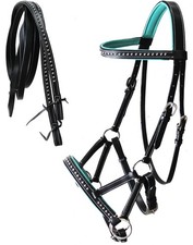 Horse Western Horse Western English Leather Bitless Sidepull Bridle Reins