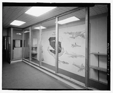 INTERIOR OF DISPLAY CASE IN CORRIDOR. VIEW TO NORTH - Plattsburgh Air Force