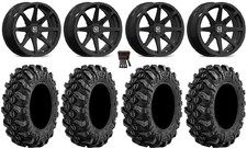 Valor V01 14 Wheels Black 27 Buck Snort Tires Honda Rincon Rancher