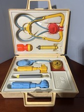 Vintage 1977 Fisher Price 936 Medical Doctor Kit With Case Toys Kids Boy Girl