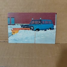 1966 Kaiser Jeep Universal Gladiator Dealership Factory Postcard Meyer Snowplow