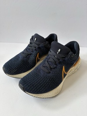 Nike React Infinity Run Flyknit 3 Mens 9 Athletic Sneakers Blue DO9582-400 Gym