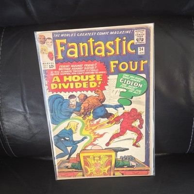 Marvel Comics Fantastic Four #34 Key Issue Silver Age 1964 A House Divided