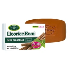Aichun Beauty Licorice Root Soap Bar Herbal Face & Body Soap with Licorice 100g