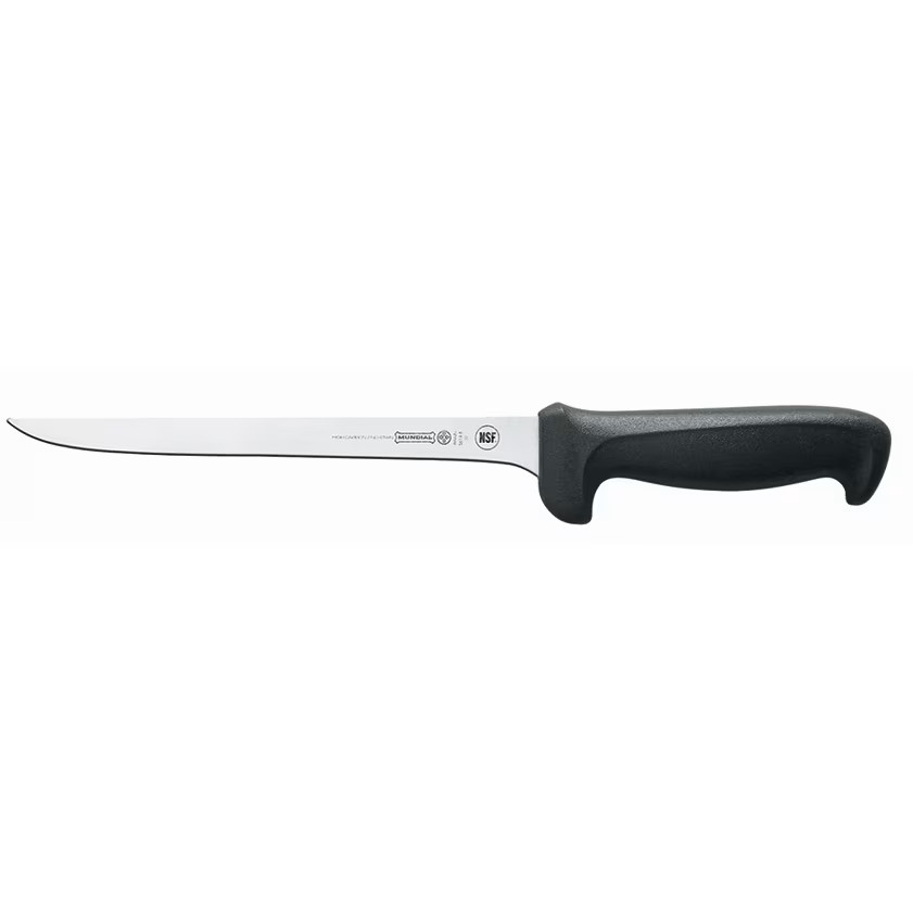 Mundial 5614-8 Black Handled 8" Narrow Stiff Fillet Knife