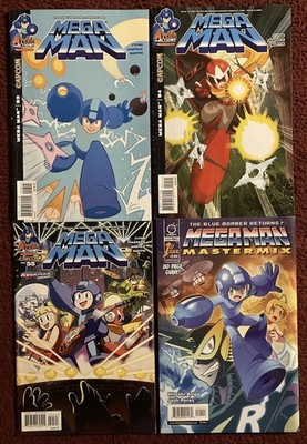 Mega Man Comics Lot: Archie Issues #53, 54, 55 (Final Issue), Udon Mastermix #1