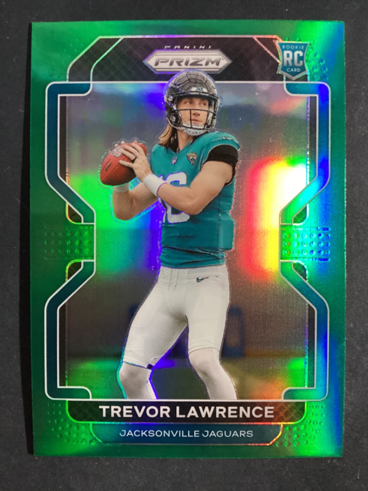 2021 Panini Prizm - Rookie Trevor Lawrence #331 Green Prizm Rookie (RC) Jaguars