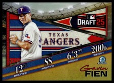 2025 Bowman Draft #BDN-10 Gavin Fien Draft Night Gold #/50