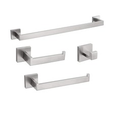 4-Piece Bathroom Hardware Set, Towel Rack Towel Bar Towel Holder Toilet Paper...