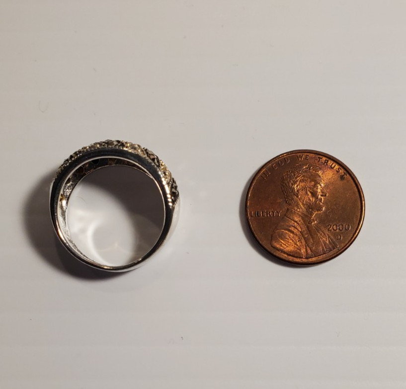 Solid Sterling .925 Silver Band Ring Marcasite an… - image 7