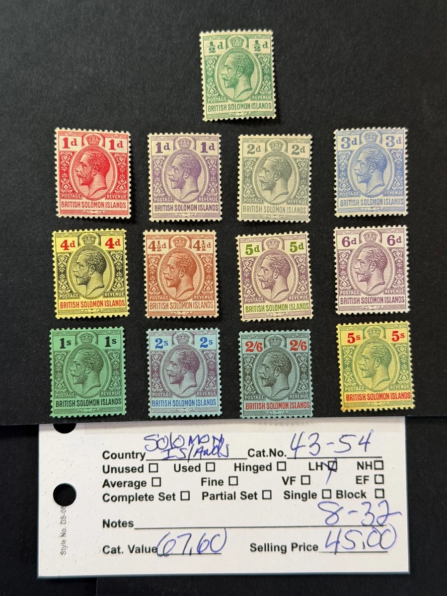 Solomon Islands Postage Stamps 1893-1978 for sale | eBay