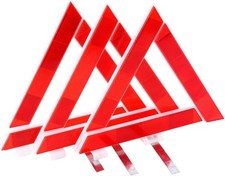 3 Pack Emergency Warning Triangles Reflective Roadside Safety Triangle Kit