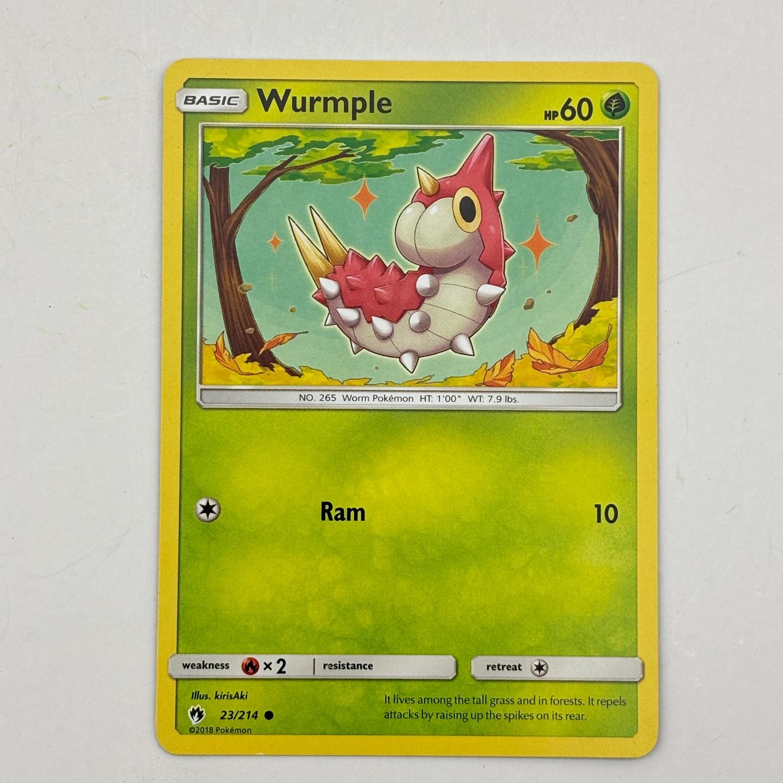 Wurmple 23/214 Common Lost Thunder Pokemon Lightly Played